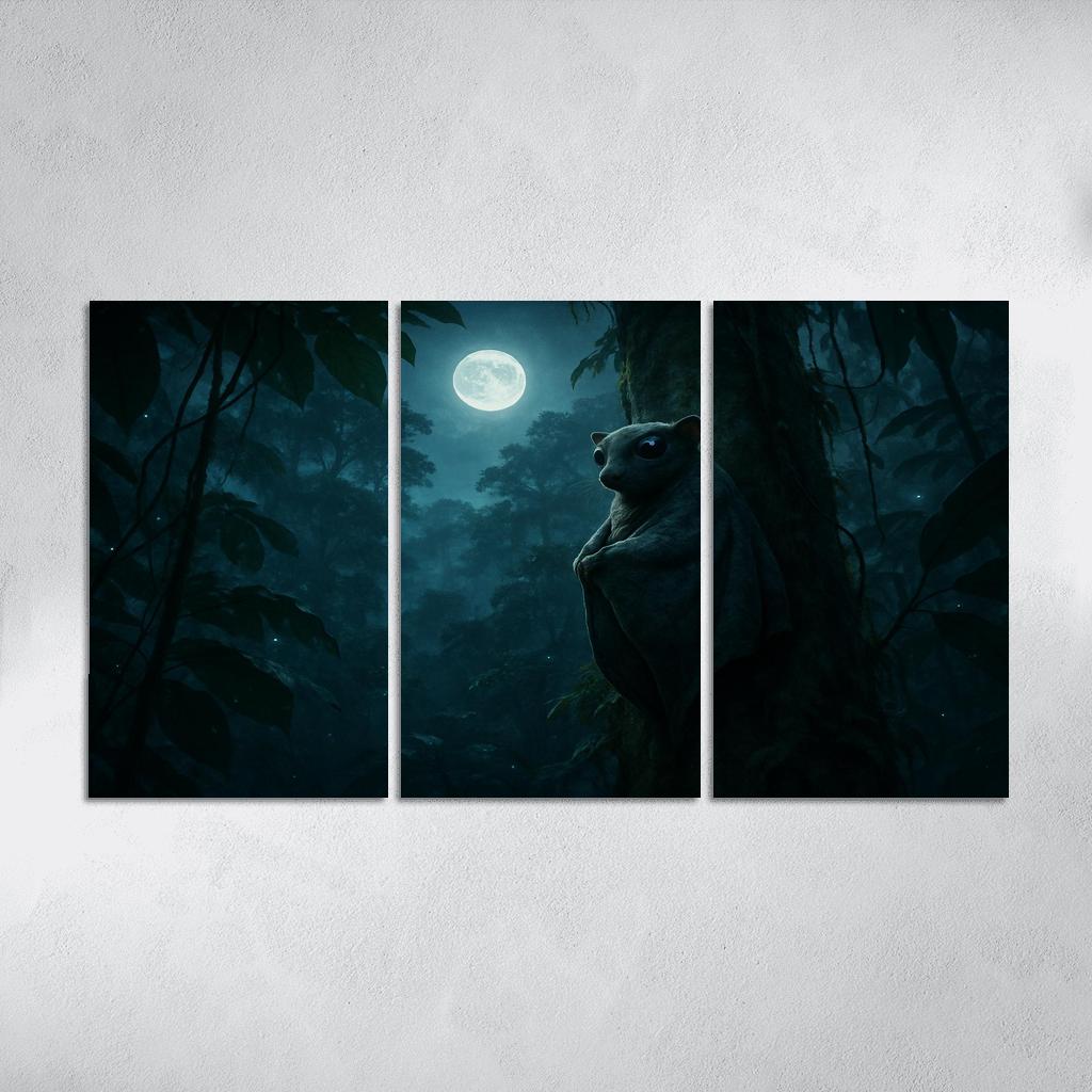 The Night Glider Colugo Among Rainforest Canopies custom paintings frame