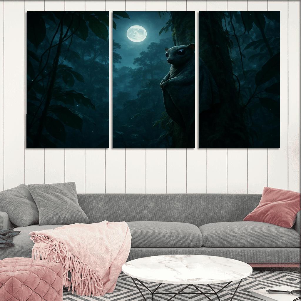 The Night Glider Colugo Among Rainforest Canopies custom paintings frame
