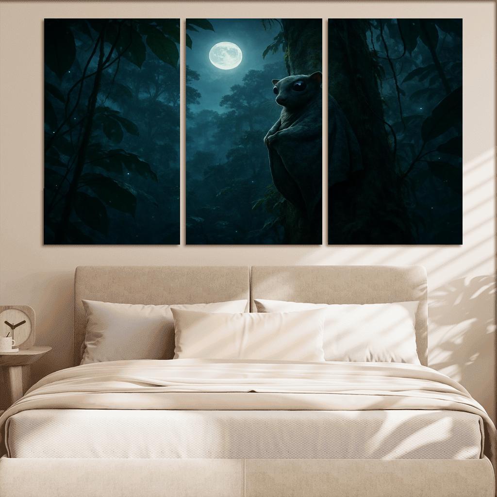 The Night Glider Colugo Among Rainforest Canopies custom paintings frame