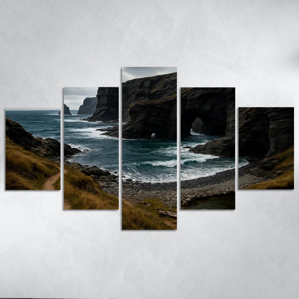 Wind Carved Cliffs And Pebble Shore Trail wall art