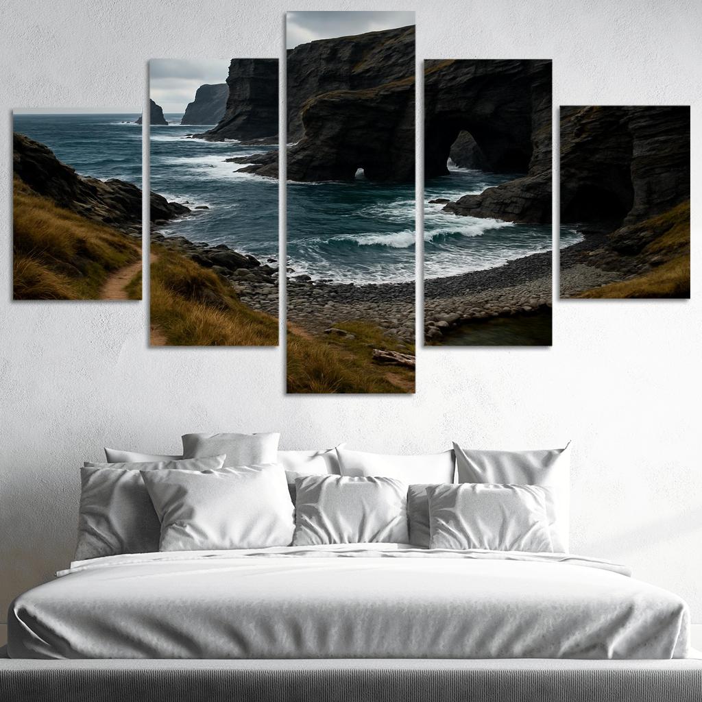Wind Carved Cliffs And Pebble Shore Trail wall art