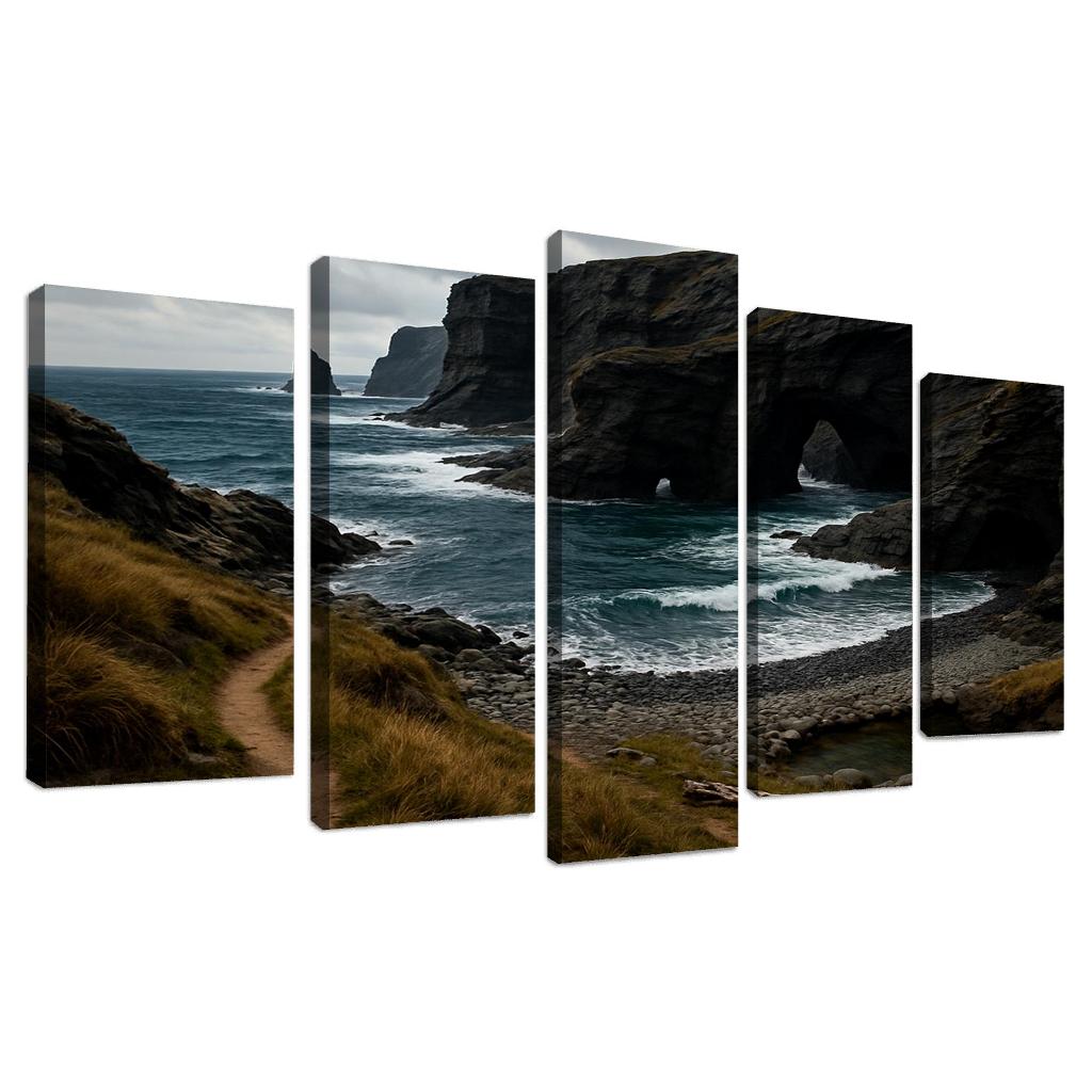 Wind Carved Cliffs And Pebble Shore Trail wall art