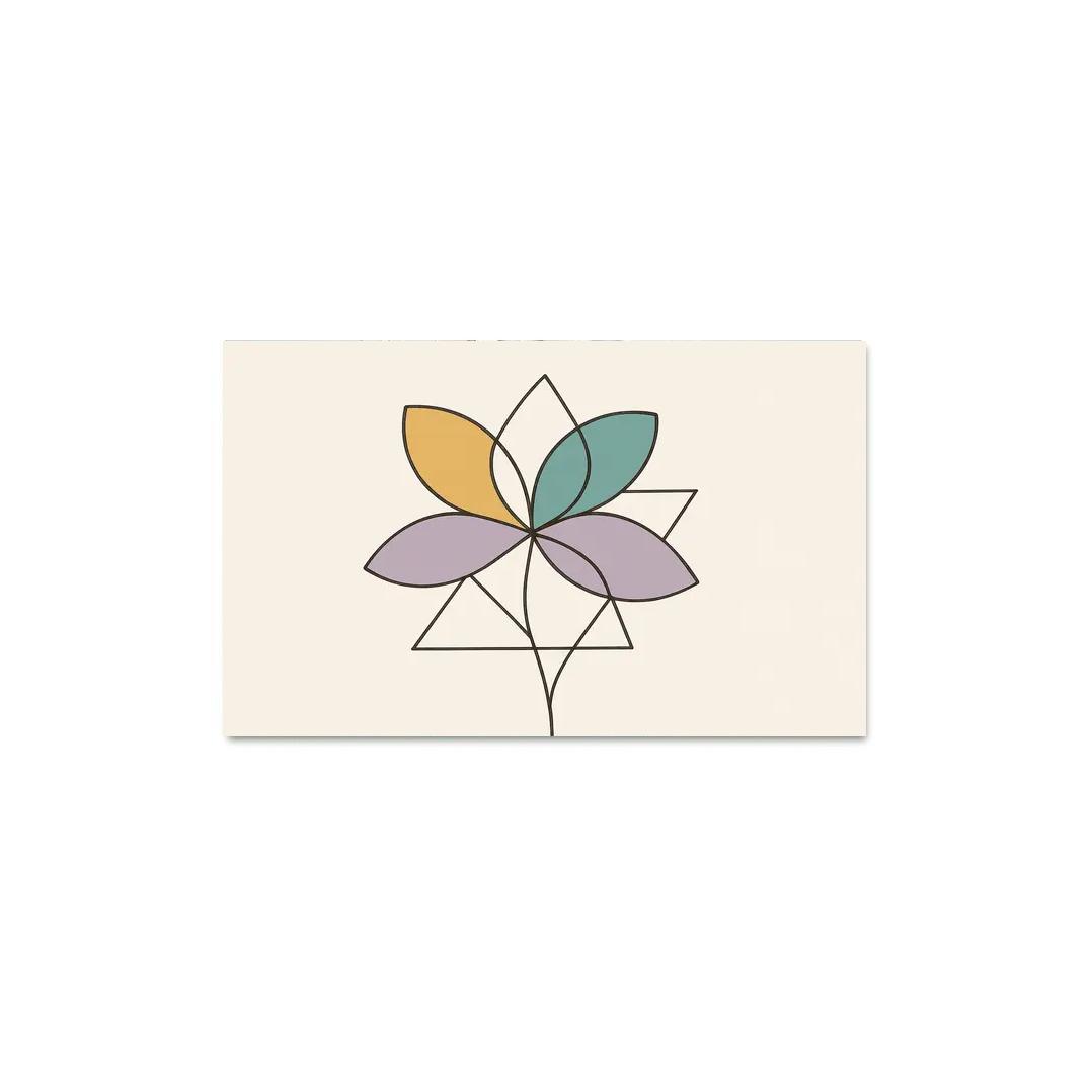 Petal Geometry Drift canvas paintings frame