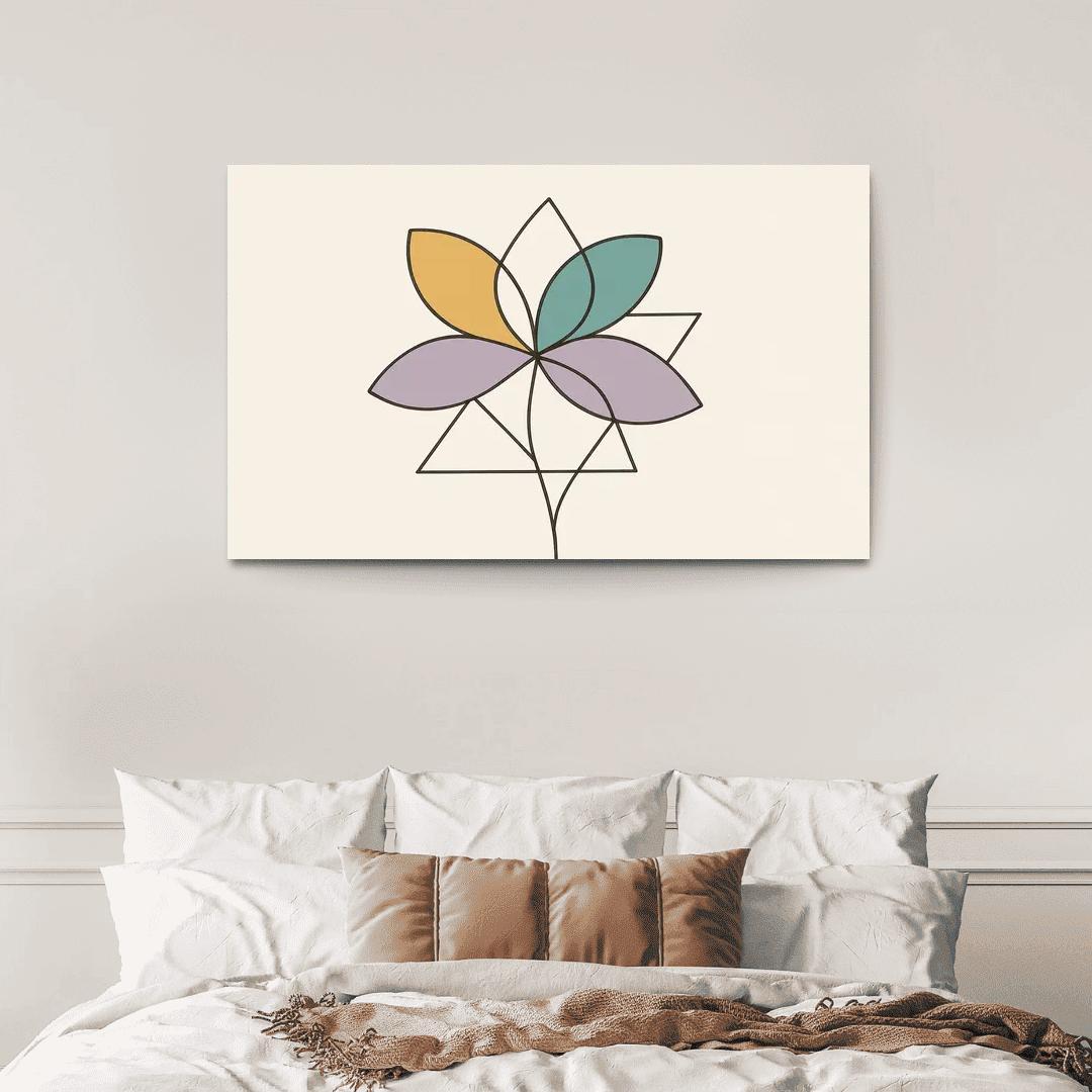 Petal Geometry Drift canvas paintings frame