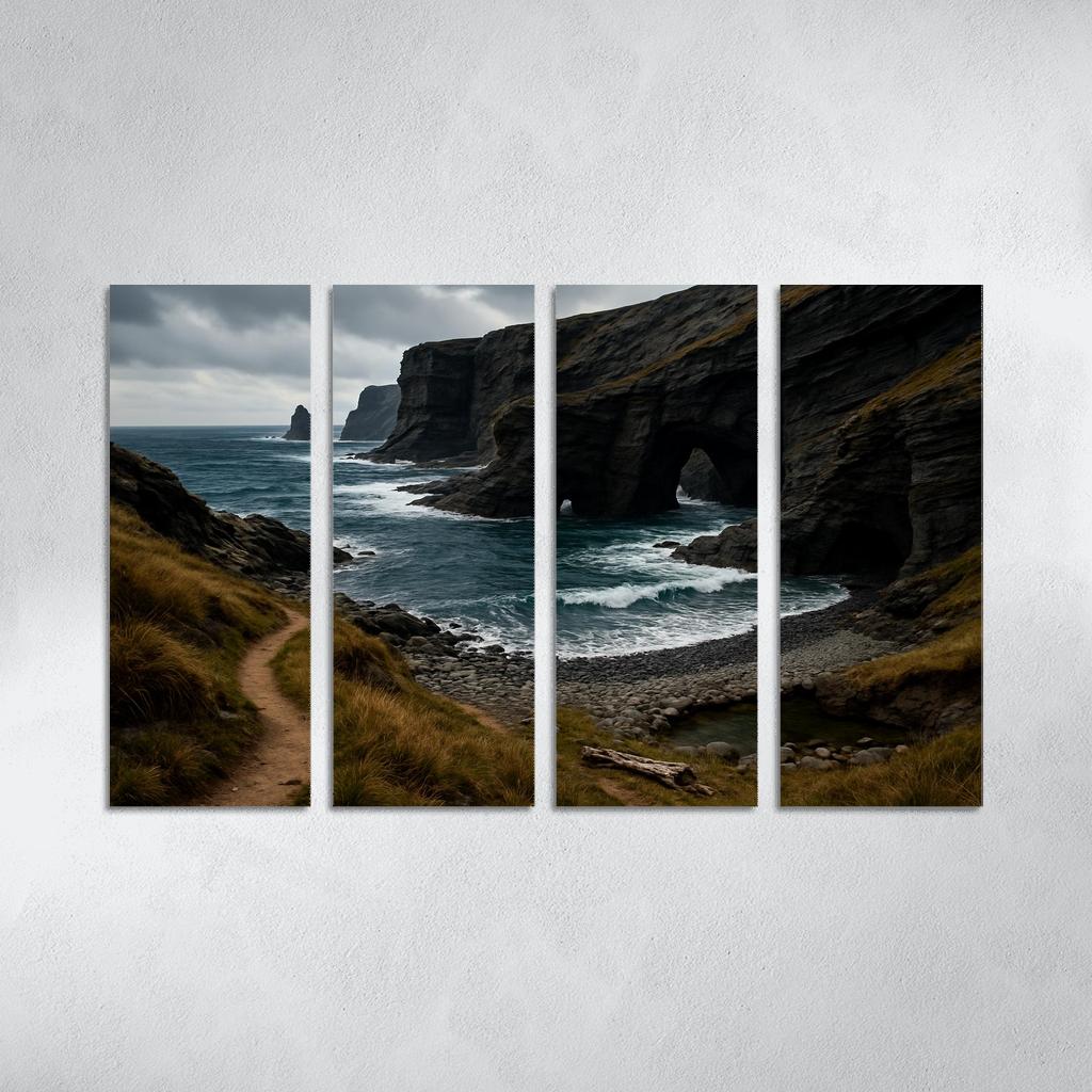 Wind Carved Cliffs And Pebble Shore Trail wall art