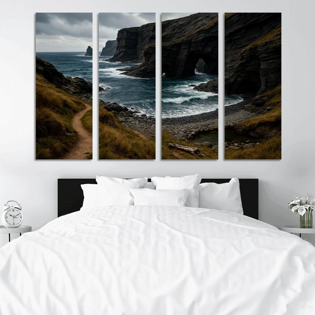 Wind Carved Cliffs And Pebble Shore Trail wall art