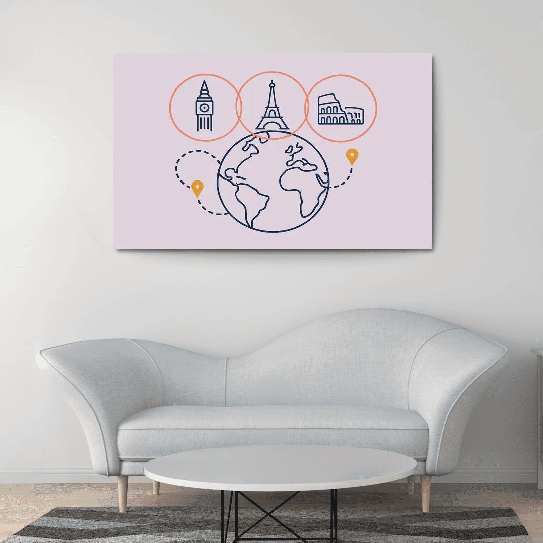 Aurora Stamp Circuit wall art