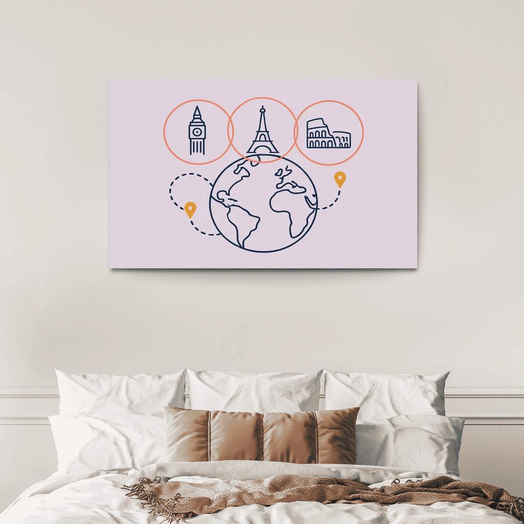 Aurora Stamp Circuit wall art