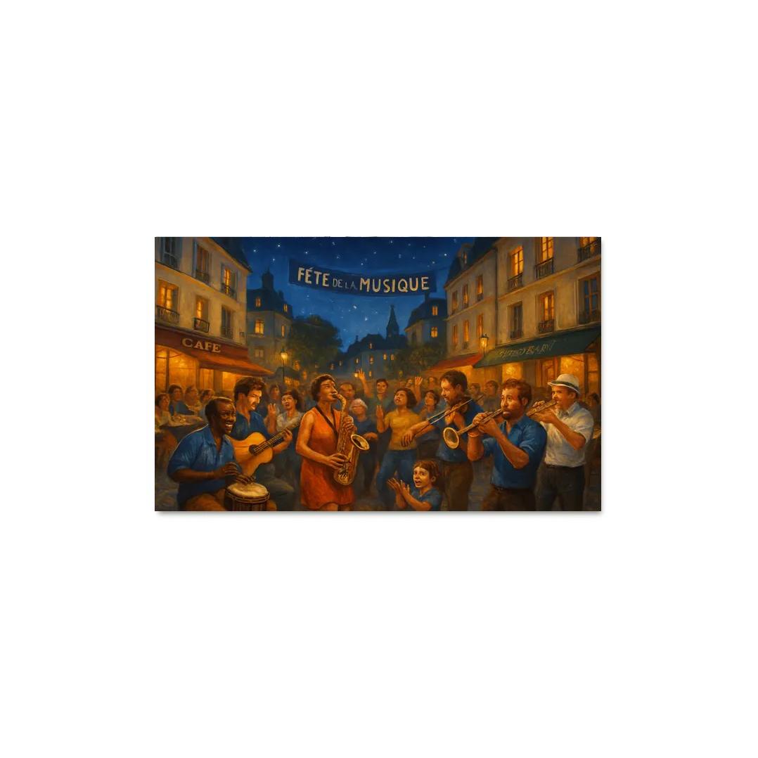 Fête De La Musique - France oil paintings frame