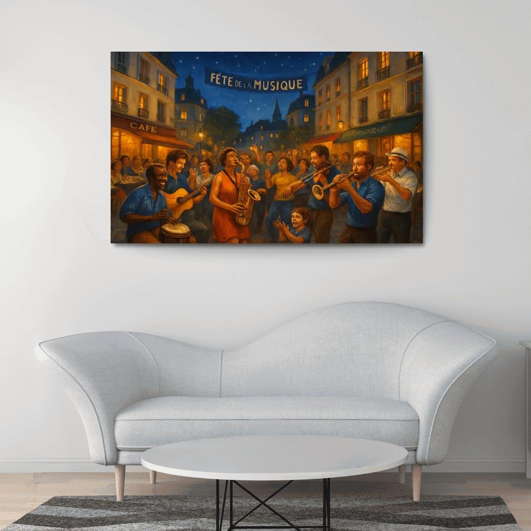 Fête De La Musique - France oil paintings frame