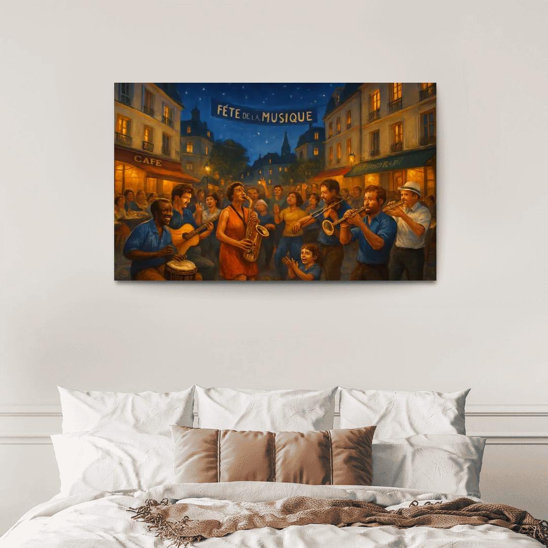 Fête De La Musique - France oil paintings frame