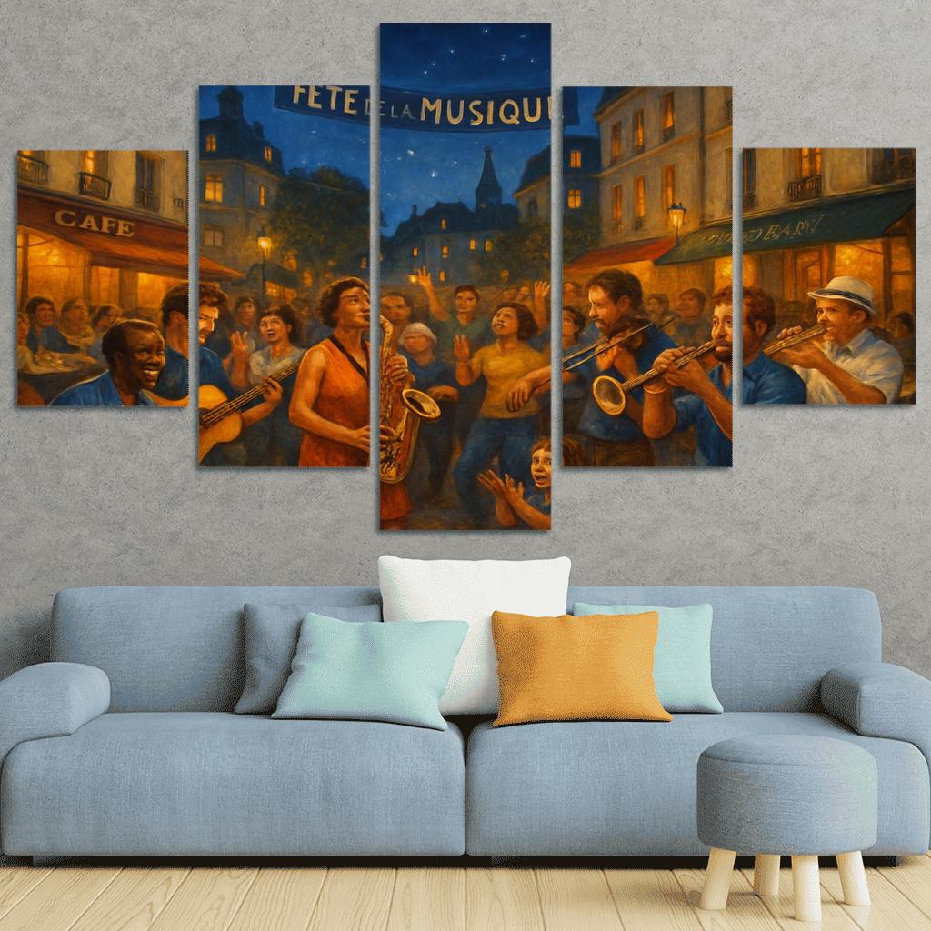 Fête De La Musique - France oil paintings frame