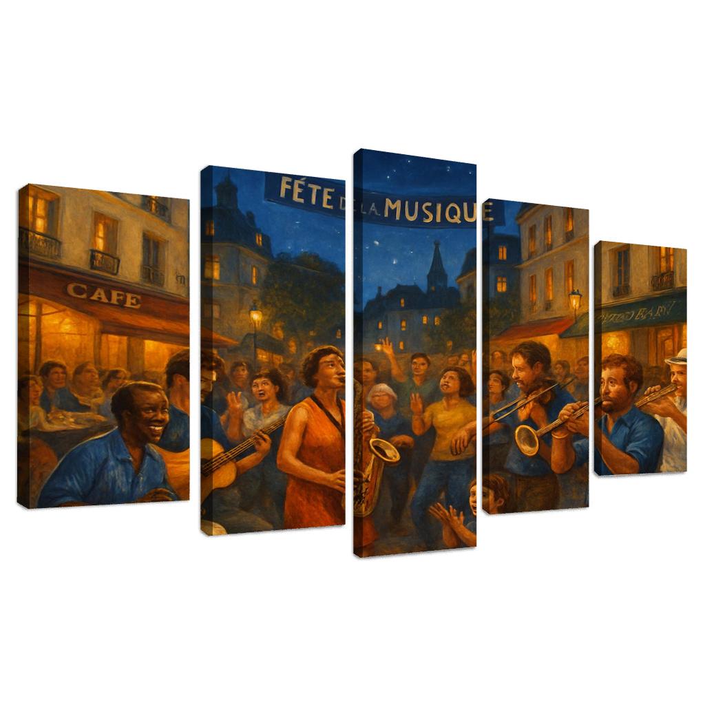 Fête De La Musique - France oil paintings frame