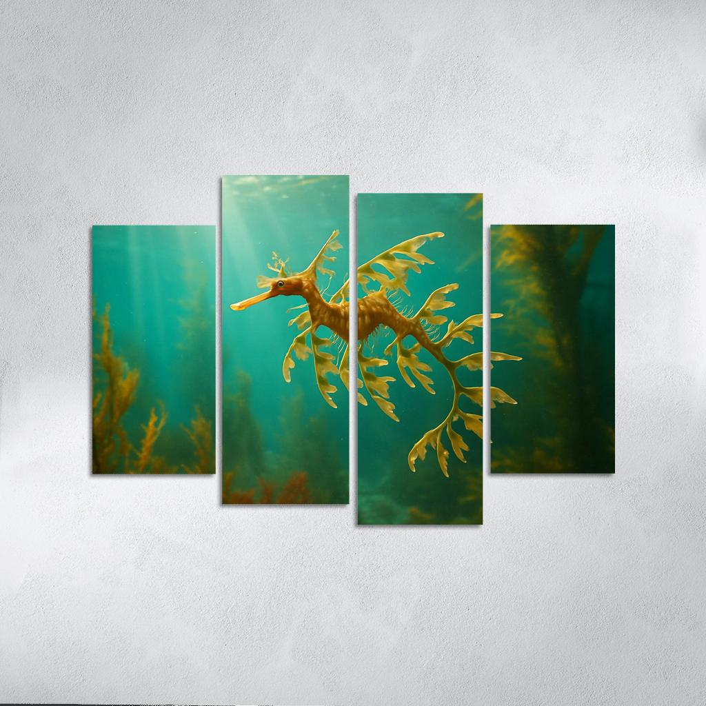 The Coral Sentinel Leafy Seadragon Drifting Through Kelp one-piece frames