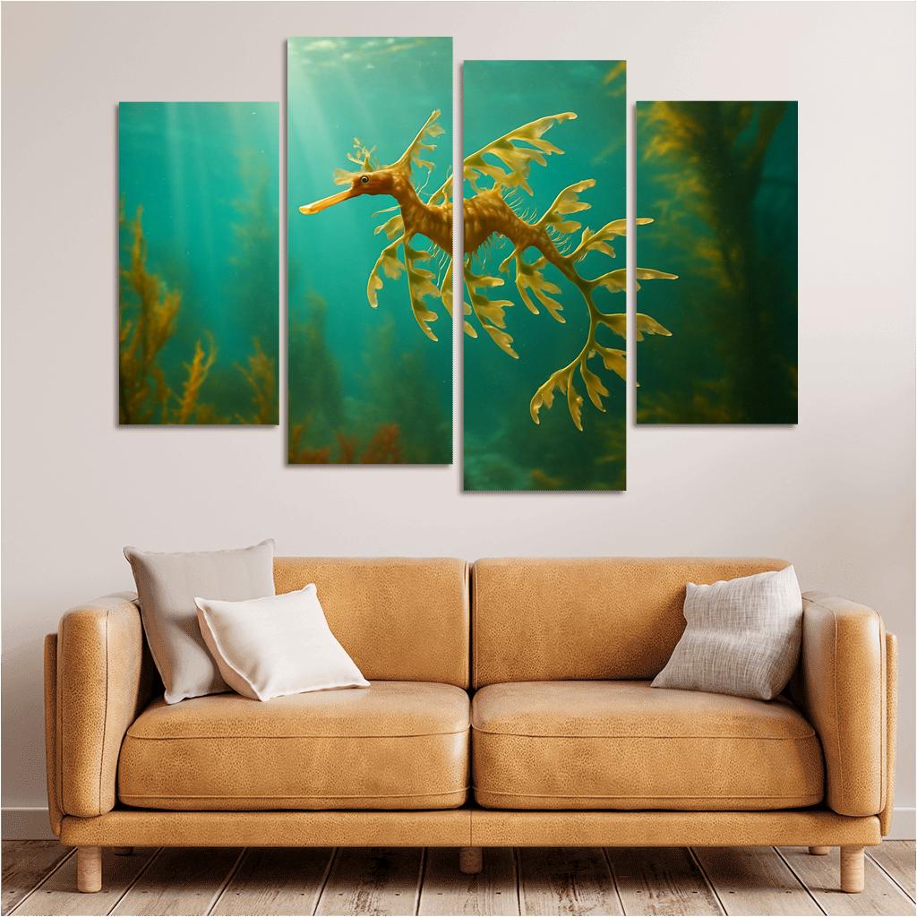 The Coral Sentinel Leafy Seadragon Drifting Through Kelp one-piece frames