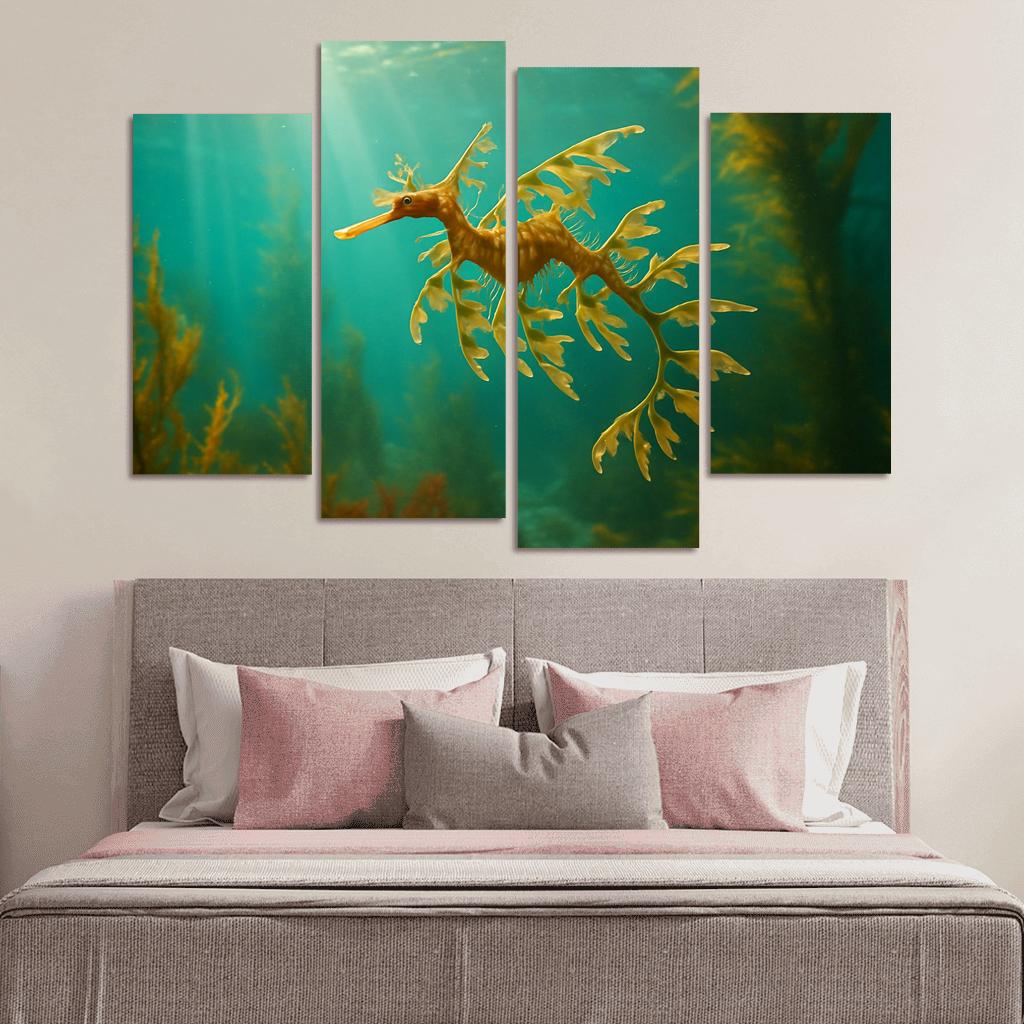 The Coral Sentinel Leafy Seadragon Drifting Through Kelp one-piece frames