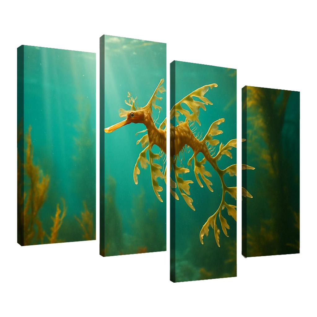 The Coral Sentinel Leafy Seadragon Drifting Through Kelp one-piece frames