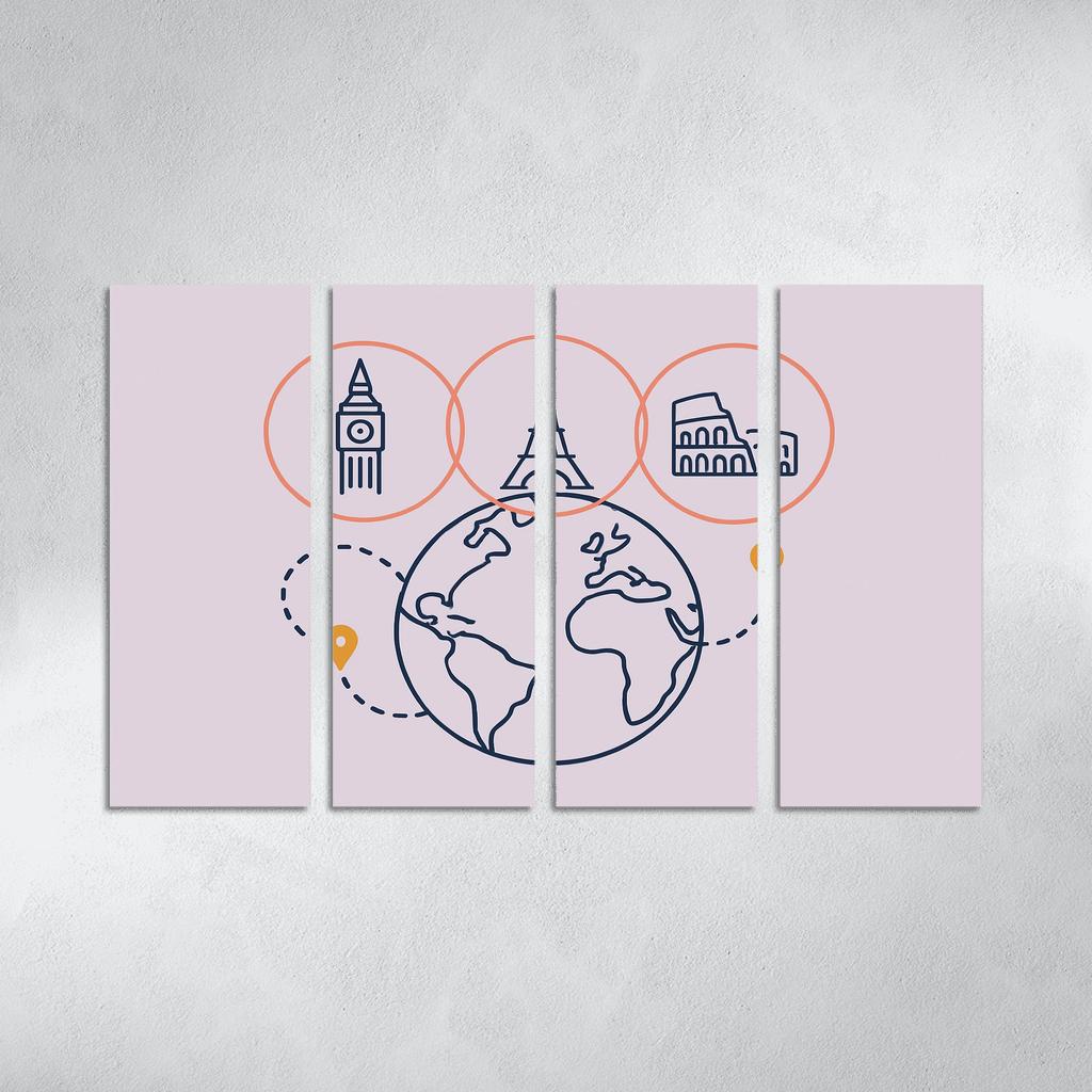 Aurora Stamp Circuit wall art