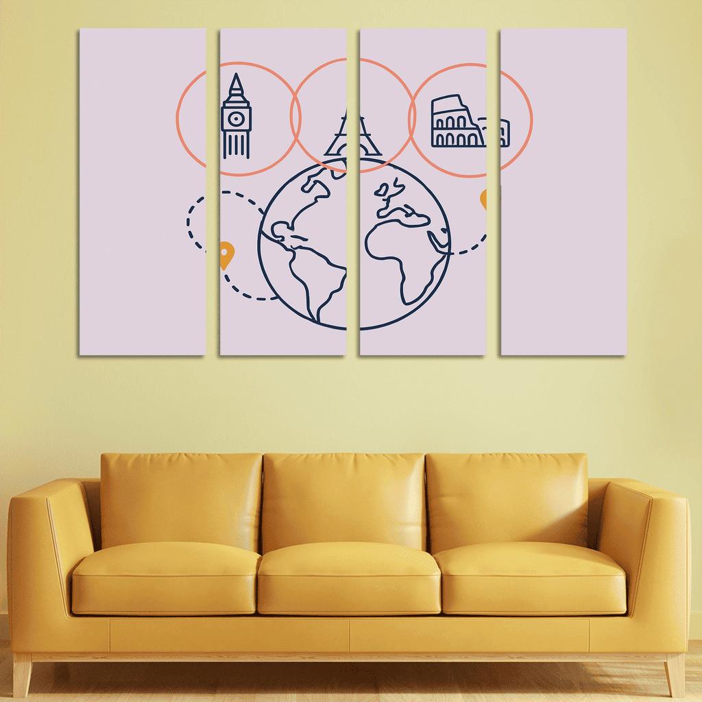Aurora Stamp Circuit wall art