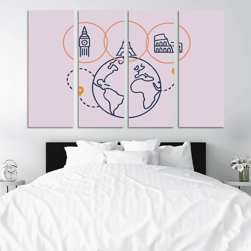 Aurora Stamp Circuit wall art