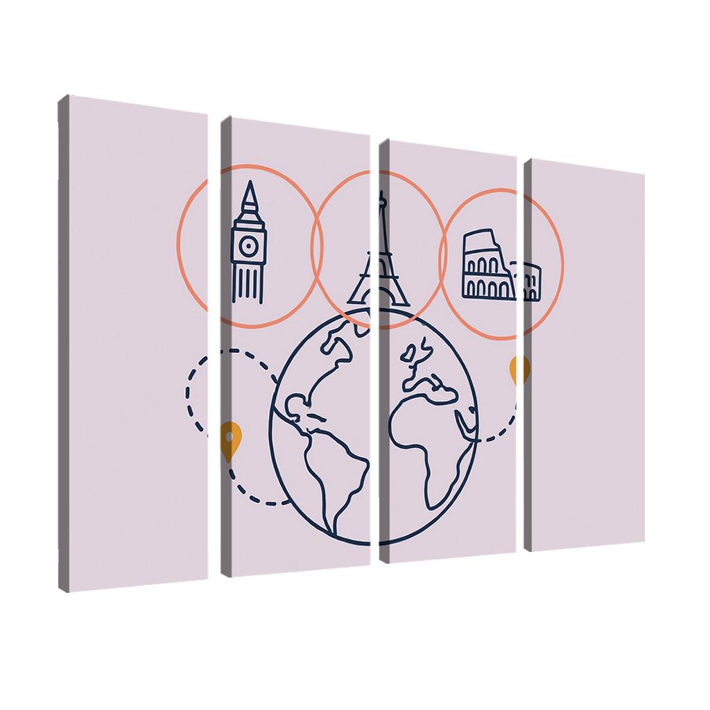 Aurora Stamp Circuit wall art