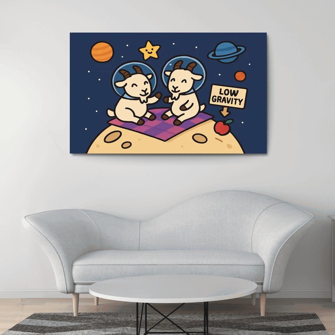 Planet Picnic With The Gravity Goats premium artwork frames