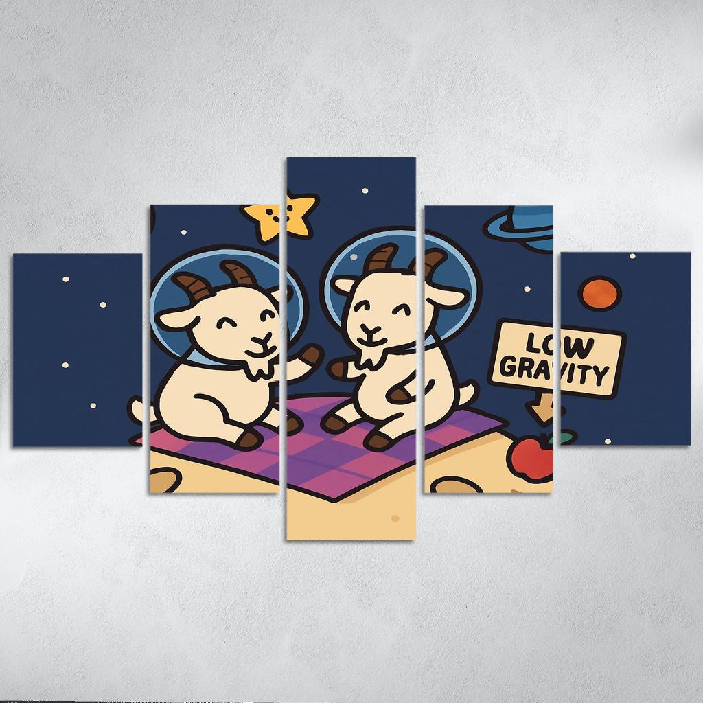 Planet Picnic With The Gravity Goats premium artwork frames