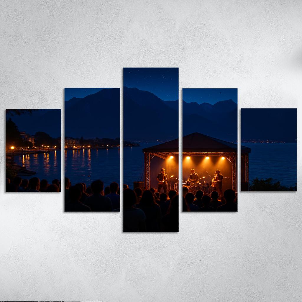 Montreux Jazz Festival Montreux multi-panel paintings