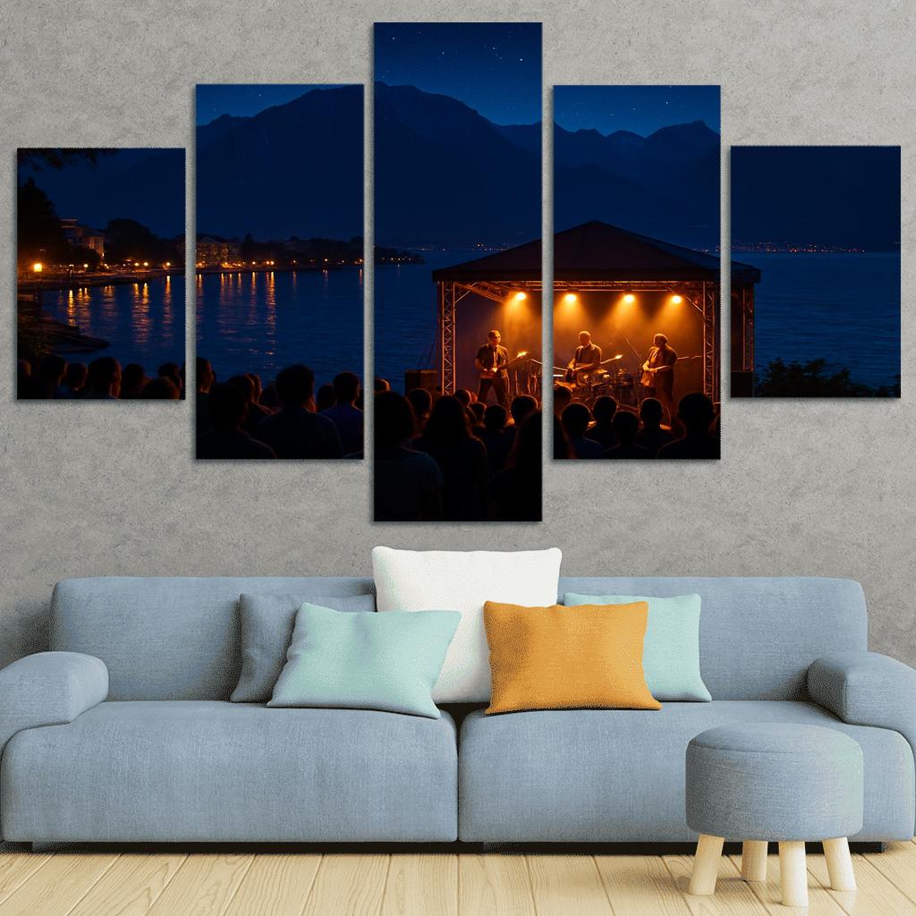 Montreux Jazz Festival Montreux multi-panel paintings