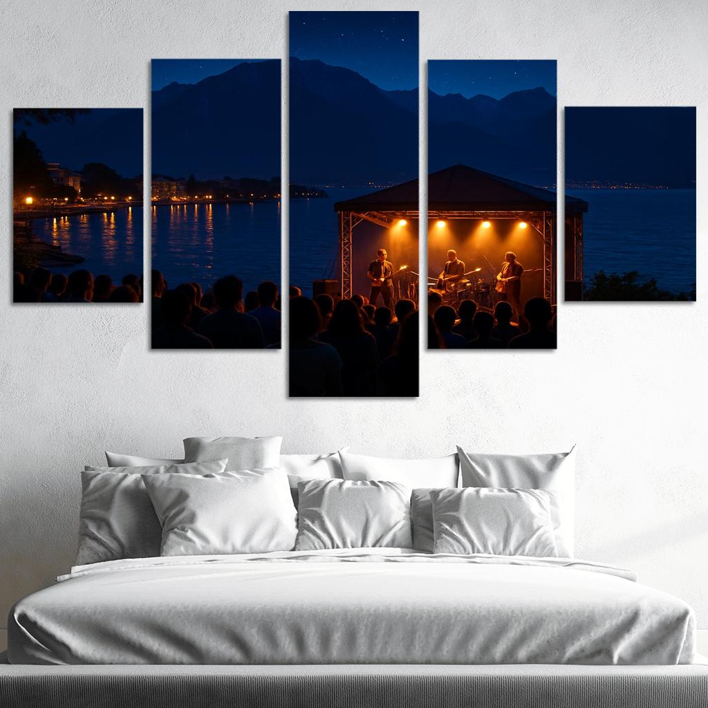 Montreux Jazz Festival Montreux multi-panel paintings