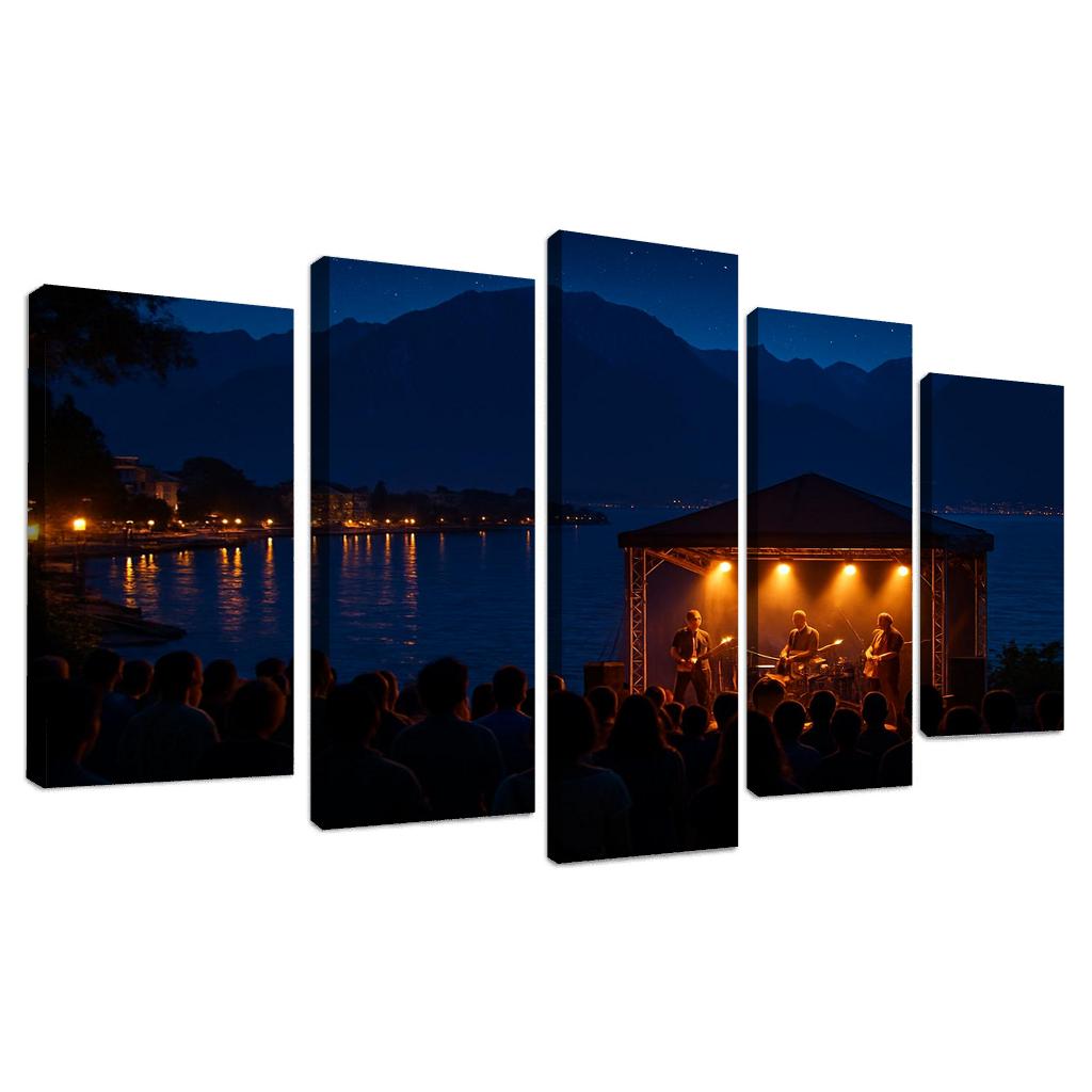 Montreux Jazz Festival Montreux multi-panel paintings