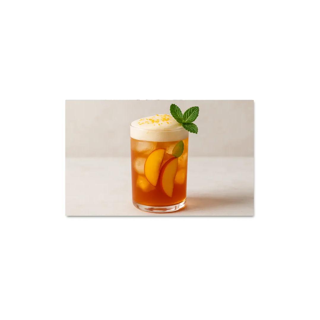 Smoky Peach Ginger Iced Rooibos With Citrus Foam abstract paintings frame
