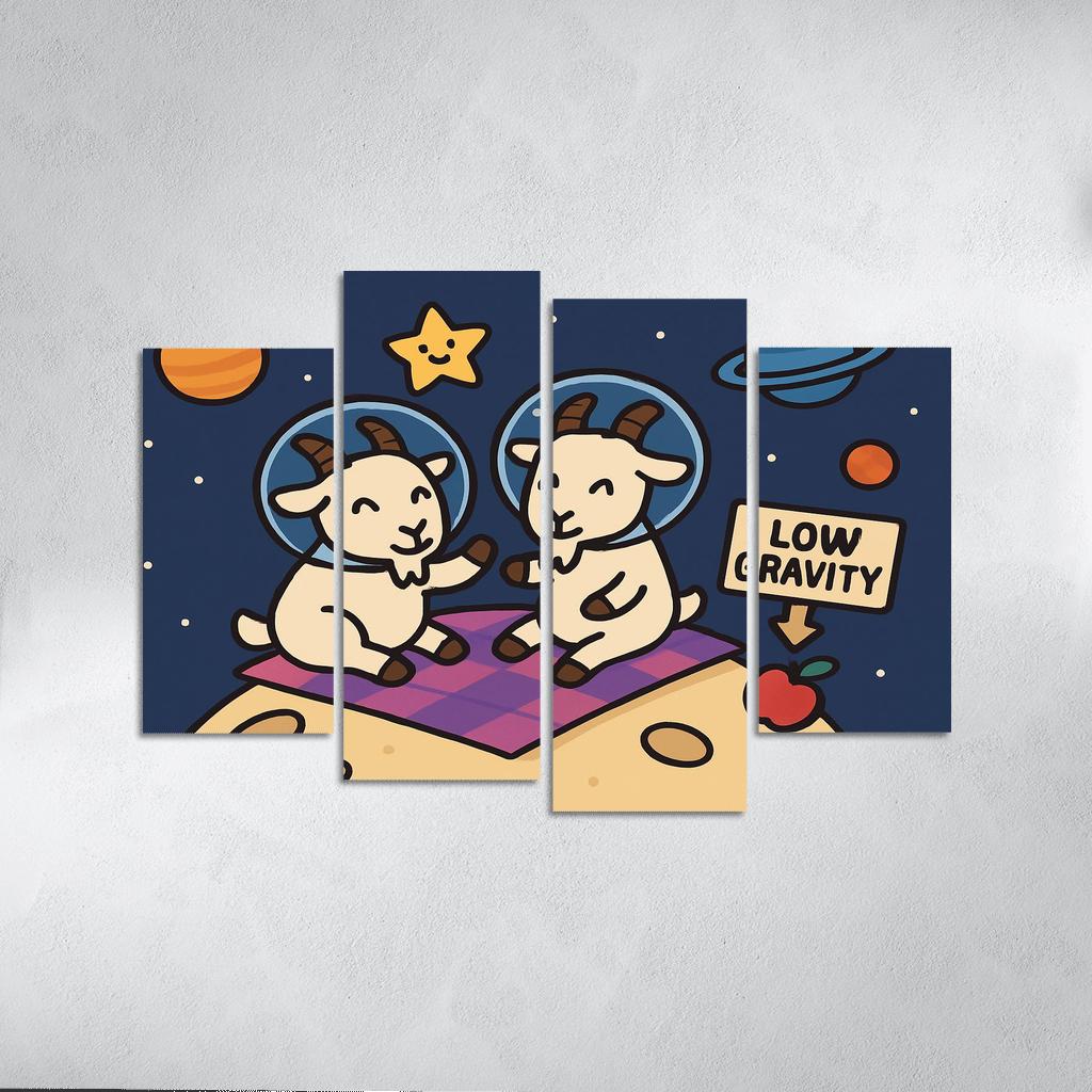 Planet Picnic With The Gravity Goats premium artwork frames