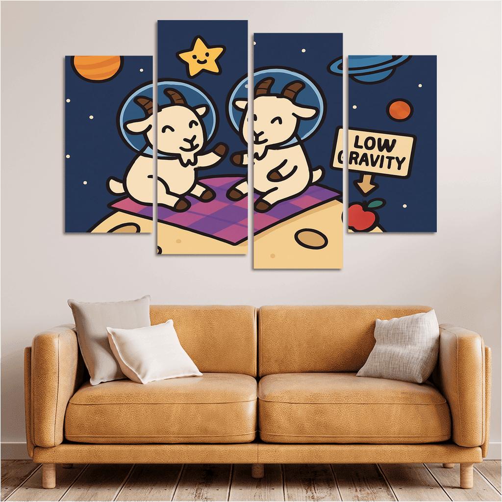 Planet Picnic With The Gravity Goats premium artwork frames
