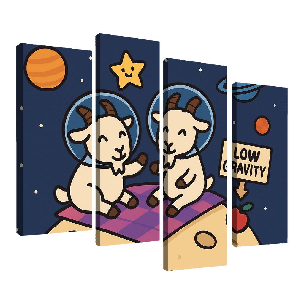 Planet Picnic With The Gravity Goats premium artwork frames