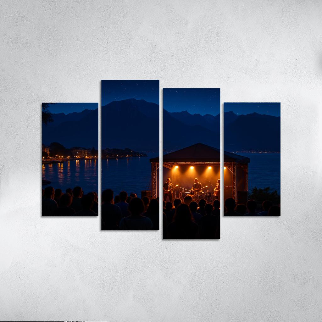 Montreux Jazz Festival Montreux multi-panel paintings
