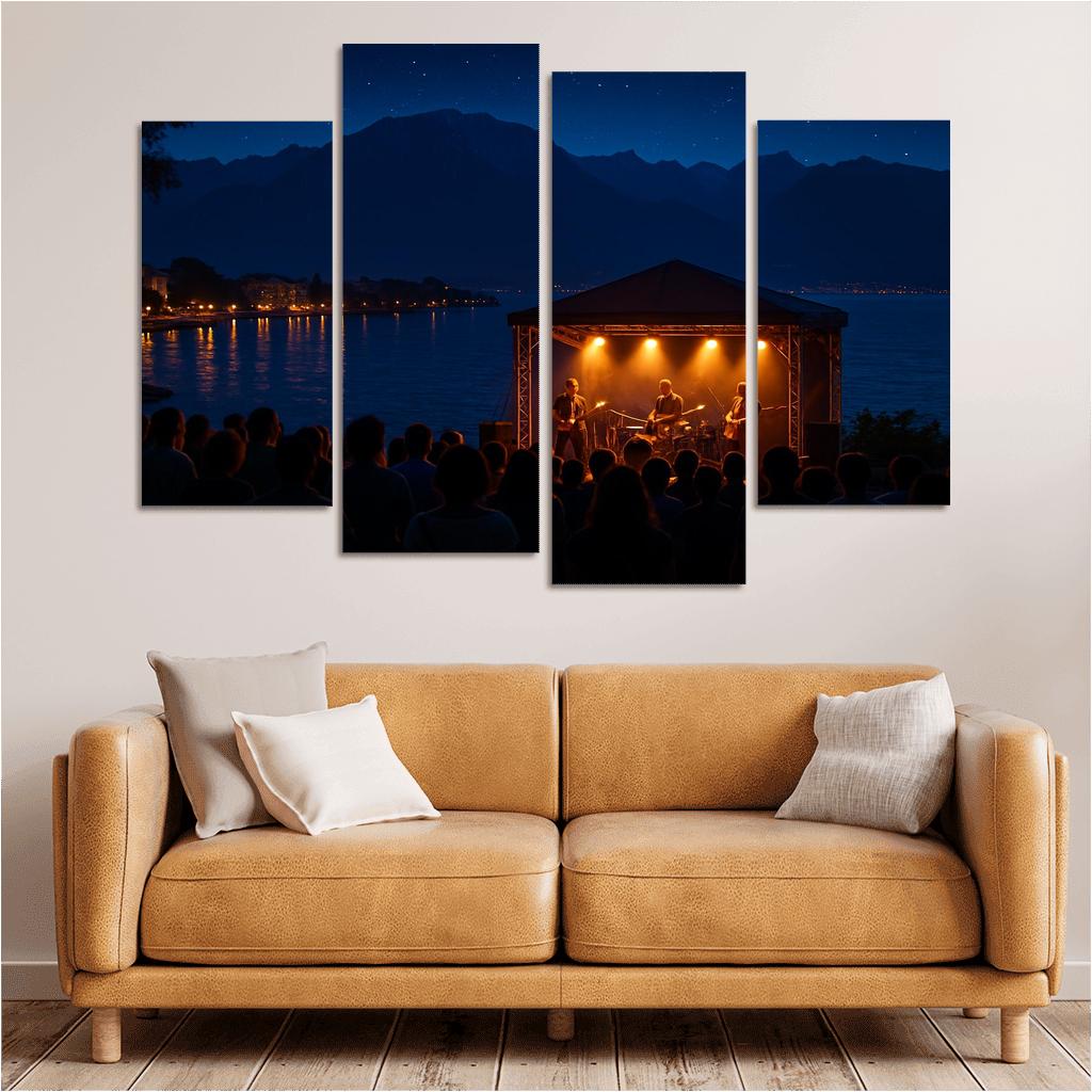 Montreux Jazz Festival Montreux multi-panel paintings