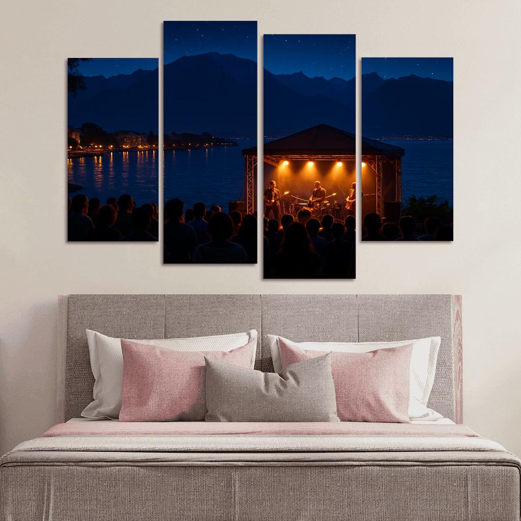 Montreux Jazz Festival Montreux multi-panel paintings