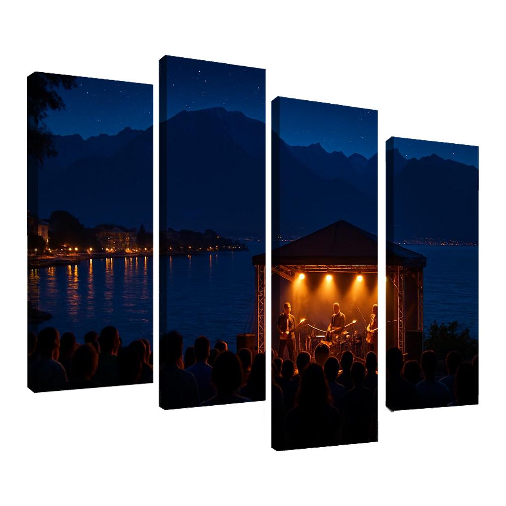 Montreux Jazz Festival Montreux multi-panel paintings