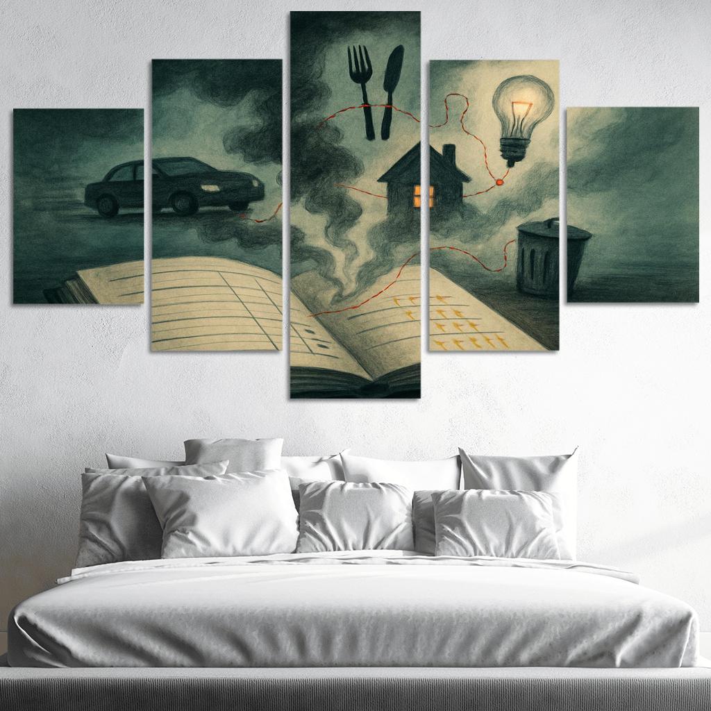 Carbon Ledger Of Everyday Choices canvas paintings frame