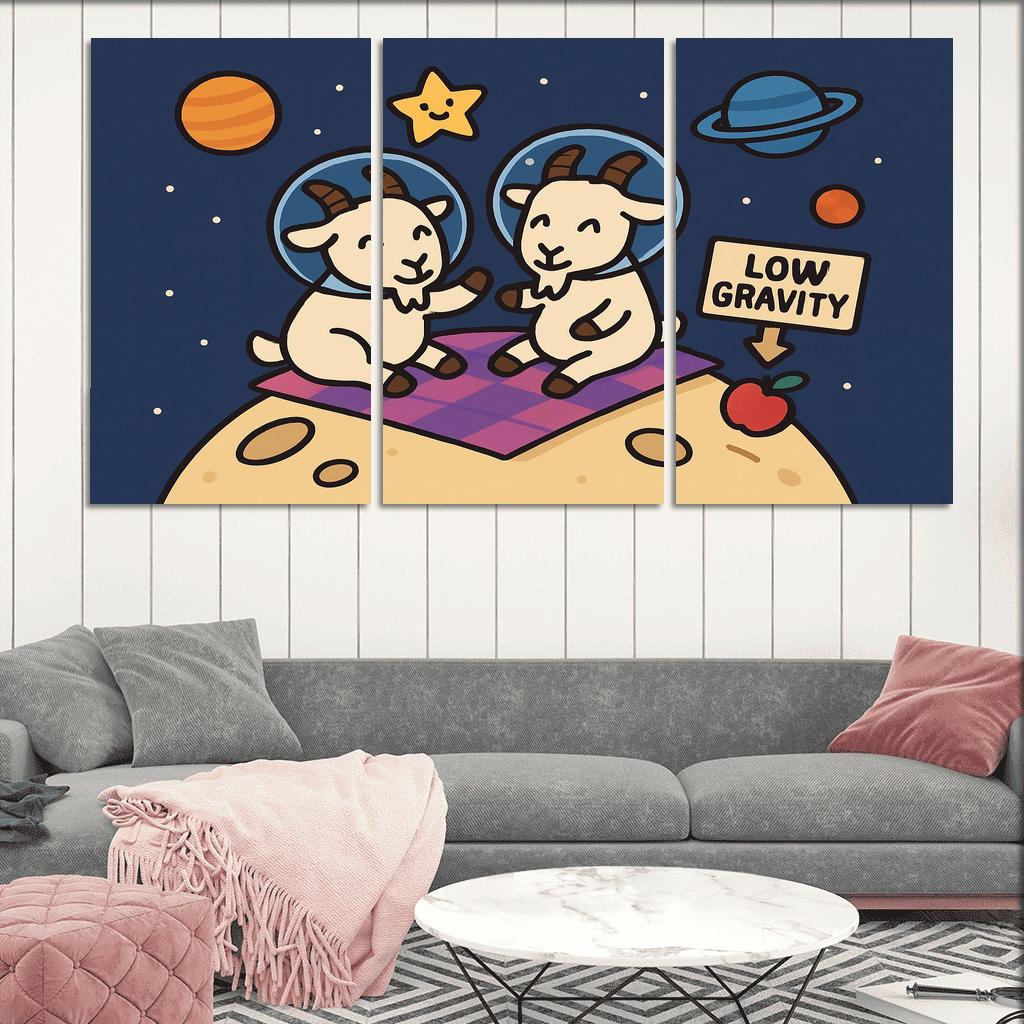 Planet Picnic With The Gravity Goats premium artwork frames