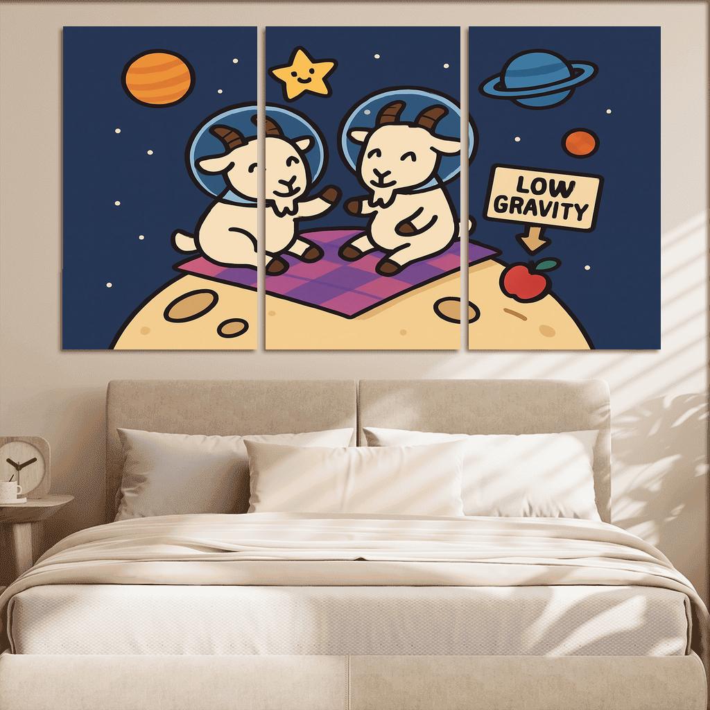 Planet Picnic With The Gravity Goats premium artwork frames