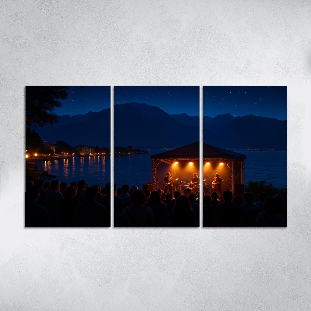 Montreux Jazz Festival Montreux multi-panel paintings