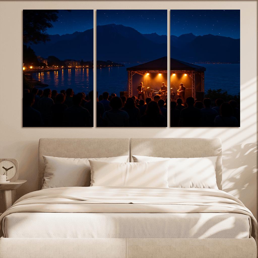 Montreux Jazz Festival Montreux multi-panel paintings