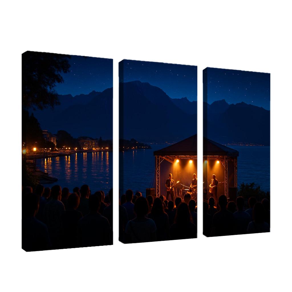 Montreux Jazz Festival Montreux multi-panel paintings