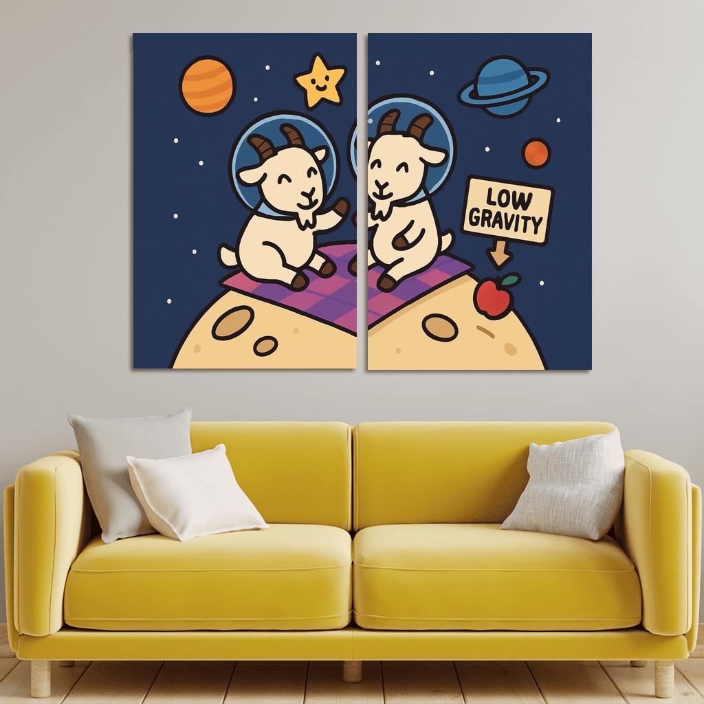 Planet Picnic With The Gravity Goats premium artwork frames