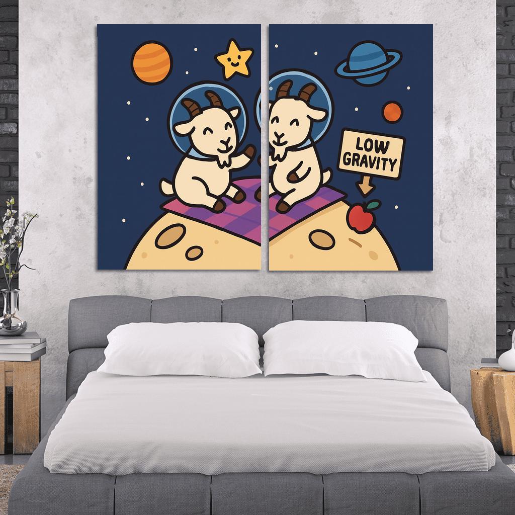 Planet Picnic With The Gravity Goats premium artwork frames