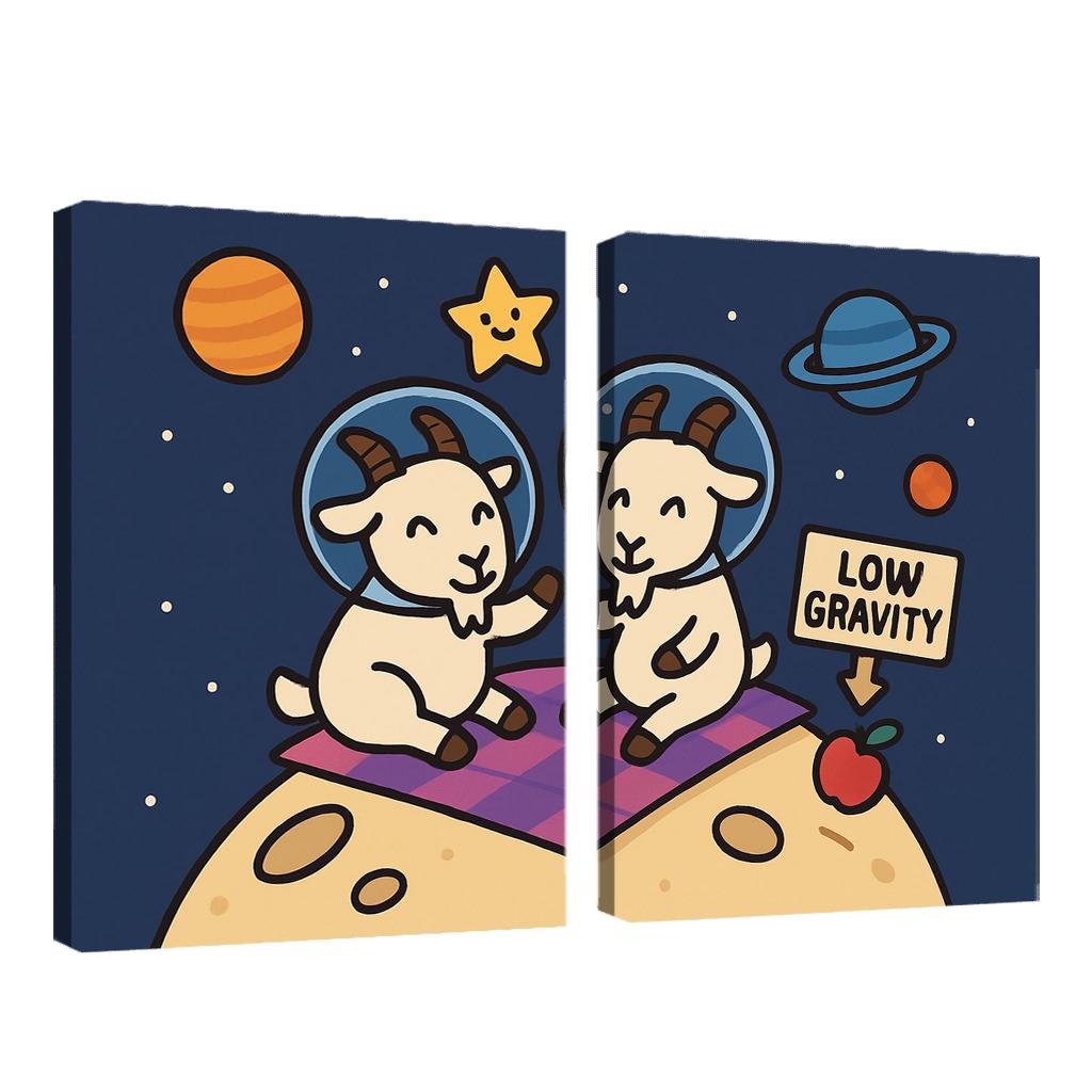 Planet Picnic With The Gravity Goats premium artwork frames