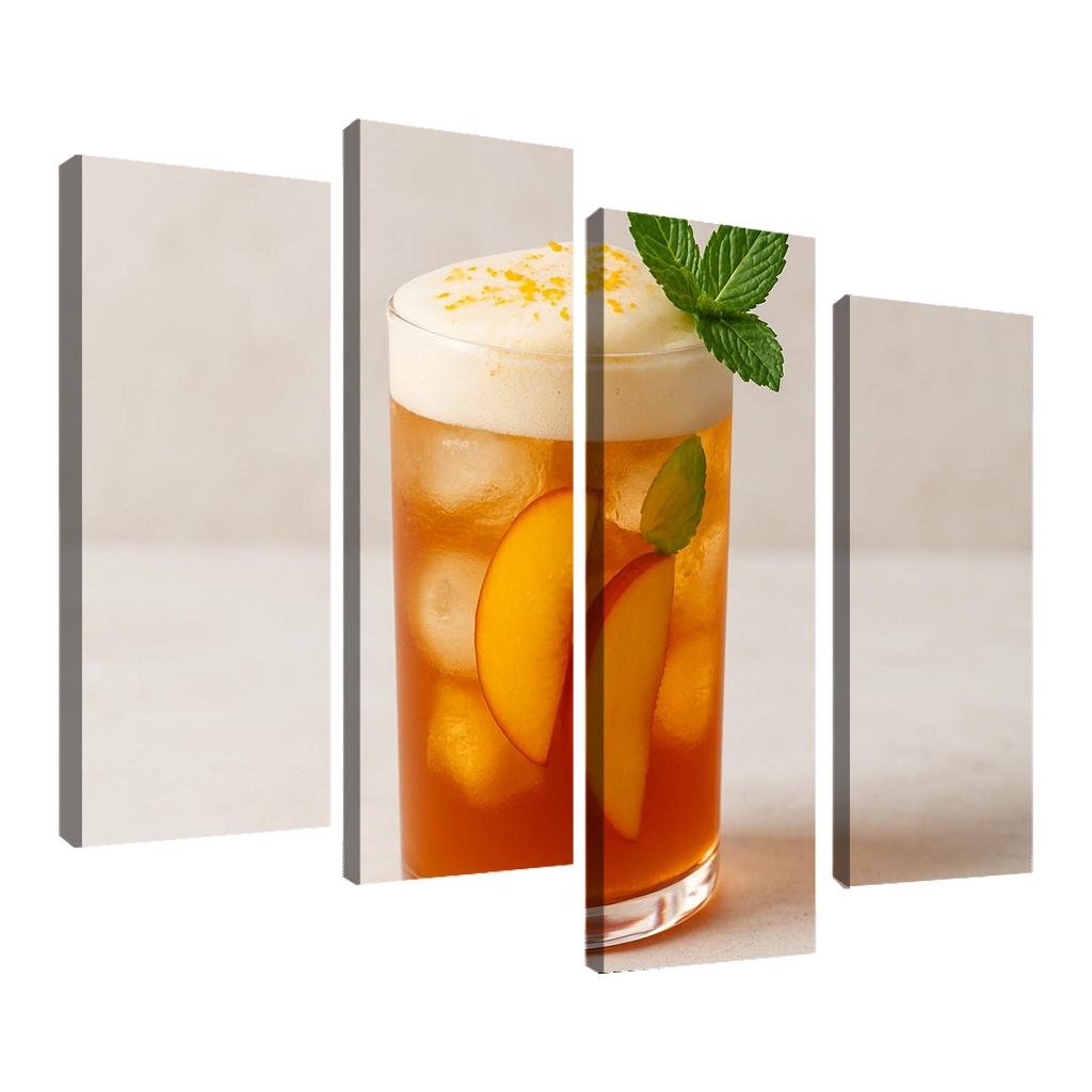 Smoky Peach Ginger Iced Rooibos With Citrus Foam abstract paintings frame