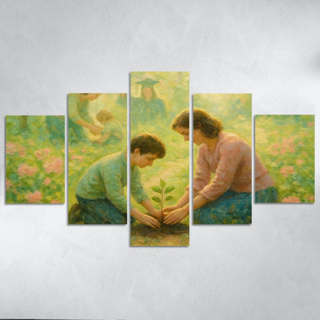 Garden Of Firsts And Goodbyes oil paintings frame